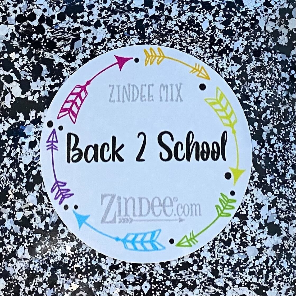 Back 2 School Polyester Glitter (BAG) ZINDEE MIX
