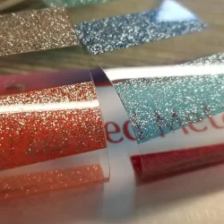 Alternative view of Champagne Transparent Glitter Vinyl