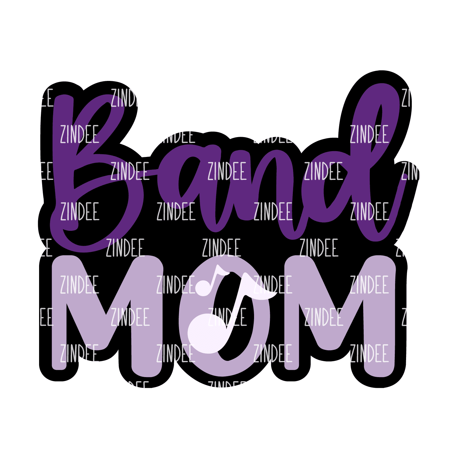Band Mom Acrylic Blank- Sticker- UV DTF (2 inch) NO HOLE