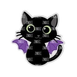 Bat Cat Acrylic Blank- Sticker- UV DTF – Acrylic Badge Reel Blank (2") No Hole | Optional Sticker or UV DTF