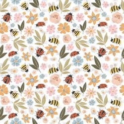 Bees And Ladybugs seamless (digital paper)