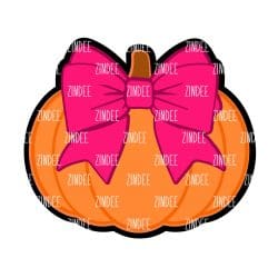 Big Bow Pumpkin – Acrylic Keychain Blank (3") | Optional Sticker or UV DTF