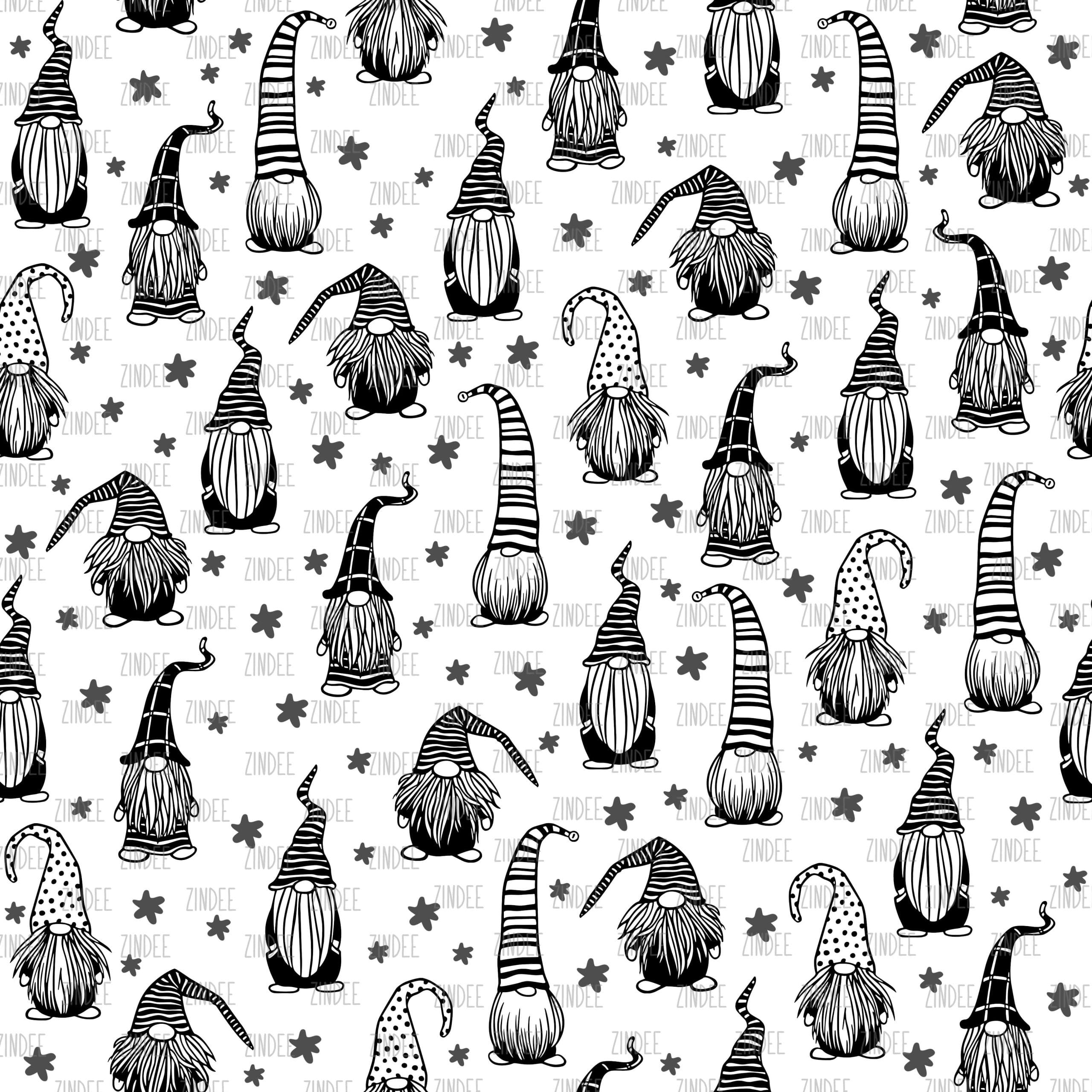 Gnomes Black and White Christmas (vinyl)