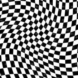 Black and White Trippy Checkerboard (vinyl)