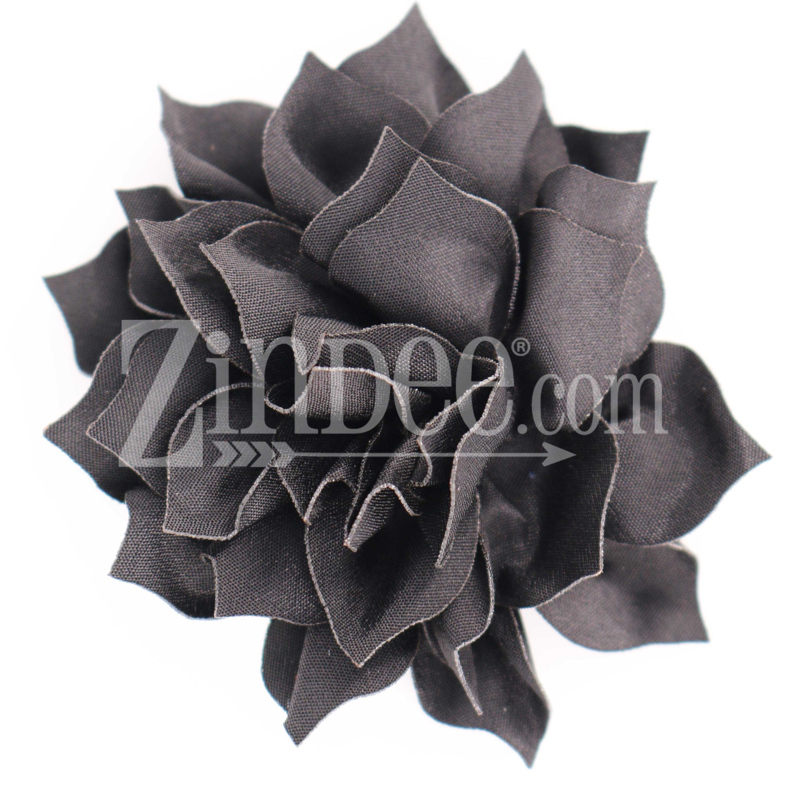 Black Fabric Flower (3.5")