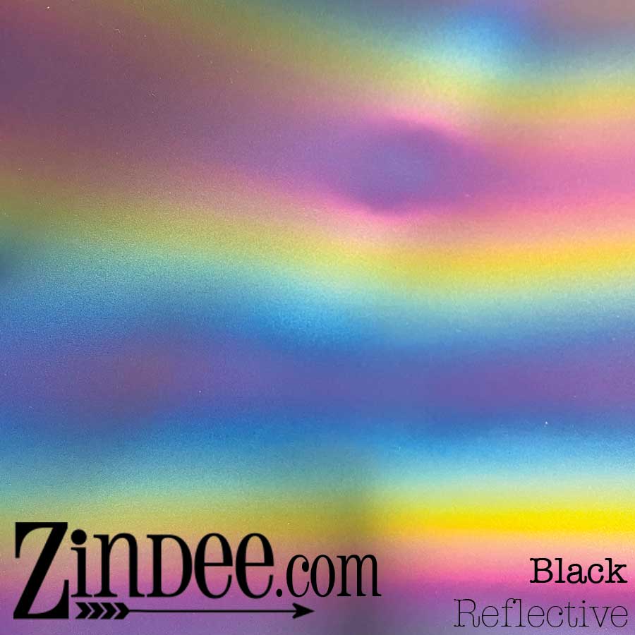 Reflective, Black High Reflective Heat Transfer Vinyl 19 HTV