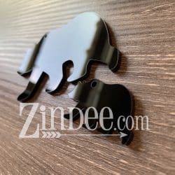 Bear – Mini Acrylic Charm Blank (1.5") | Optional Sticker or UV DTFBLACK - Image 3