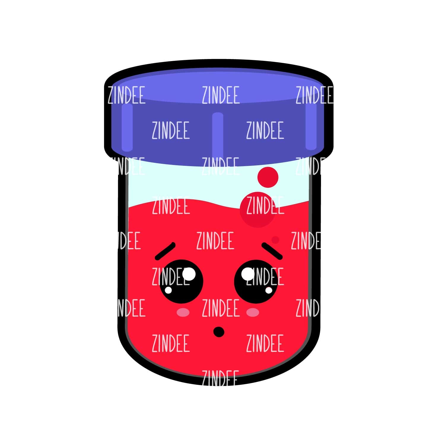 Blood Tube Acrylic Blank- Sticker- UV DTF (3 inch)