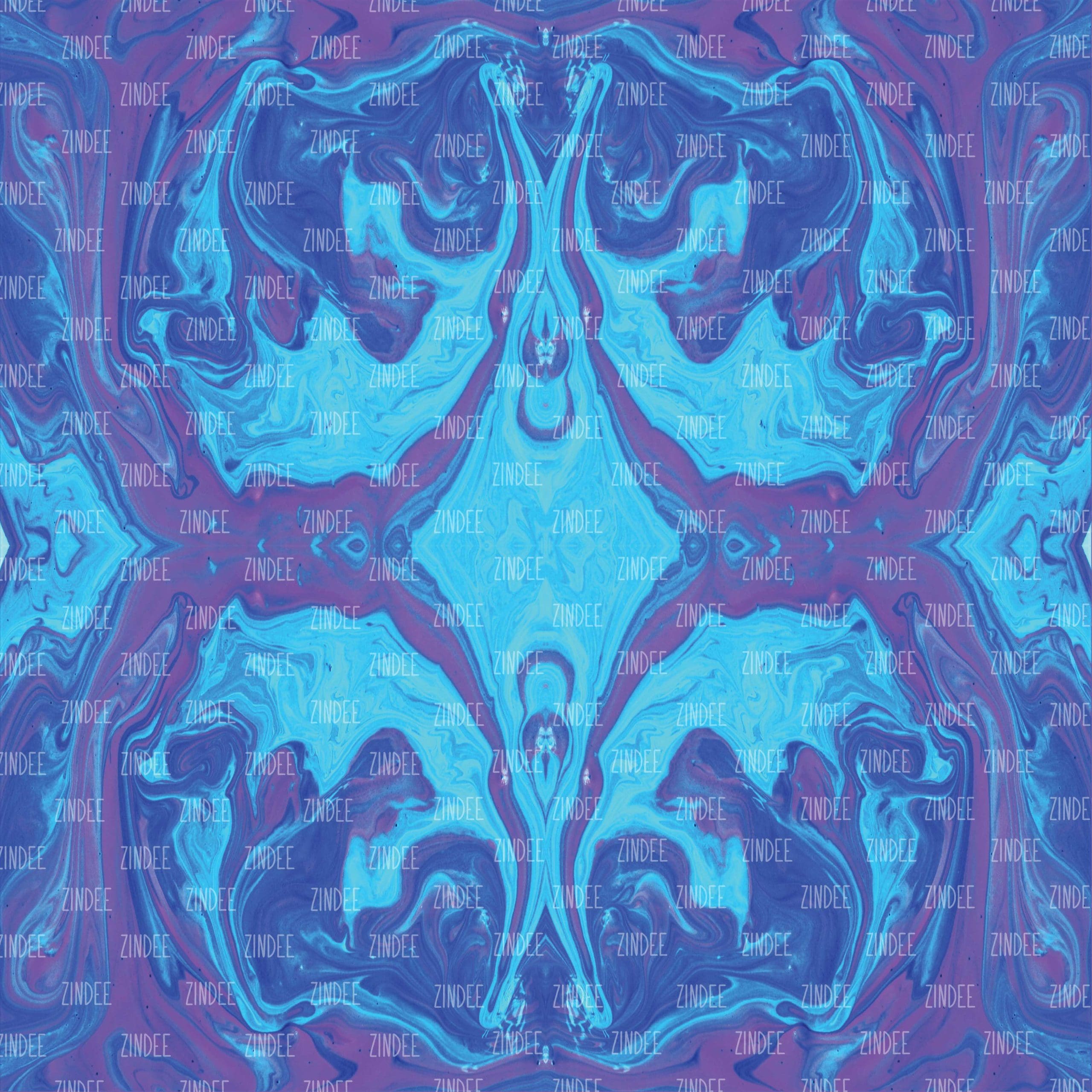 Swirls Blue and Purple (vinyl)