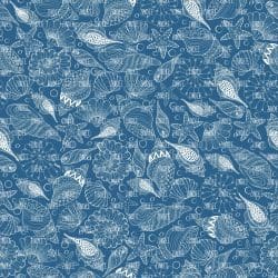 Seashells Blue and White seamless (vinyl)