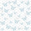 Blue Butterflies and White Geometric (vinyl)