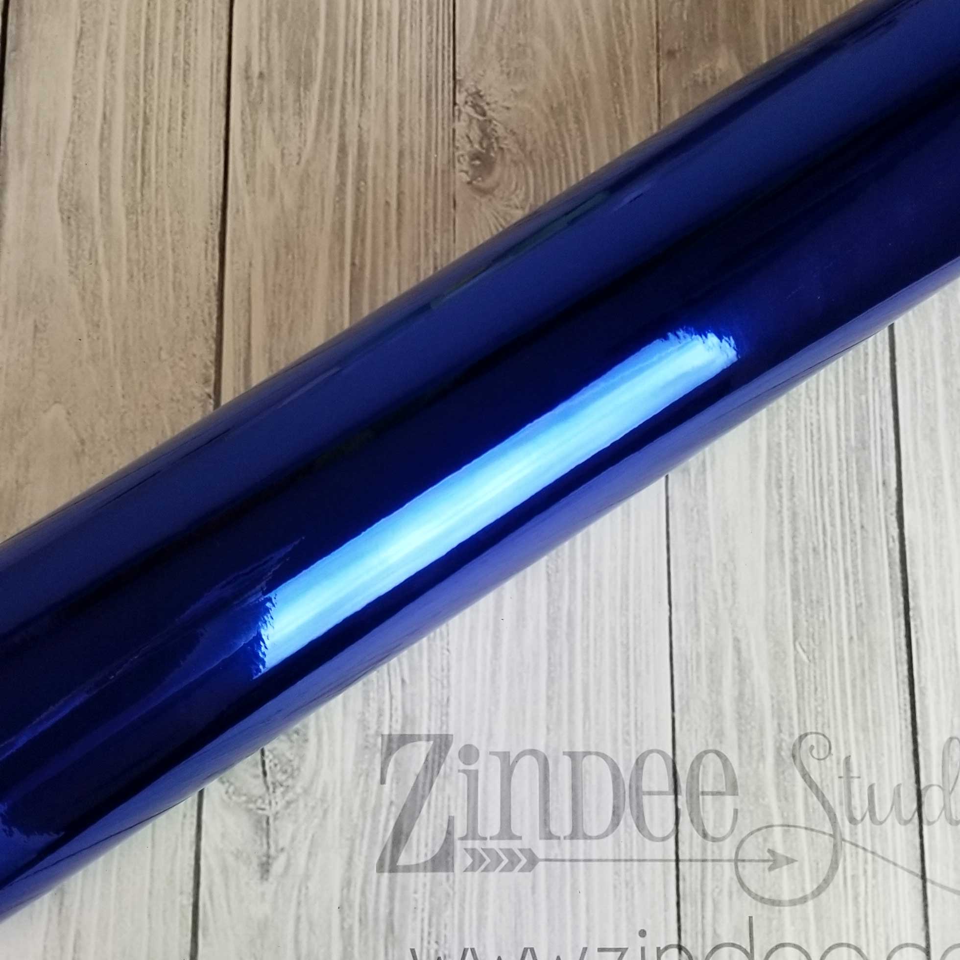 Blue Chrome Adhesive Vinyl