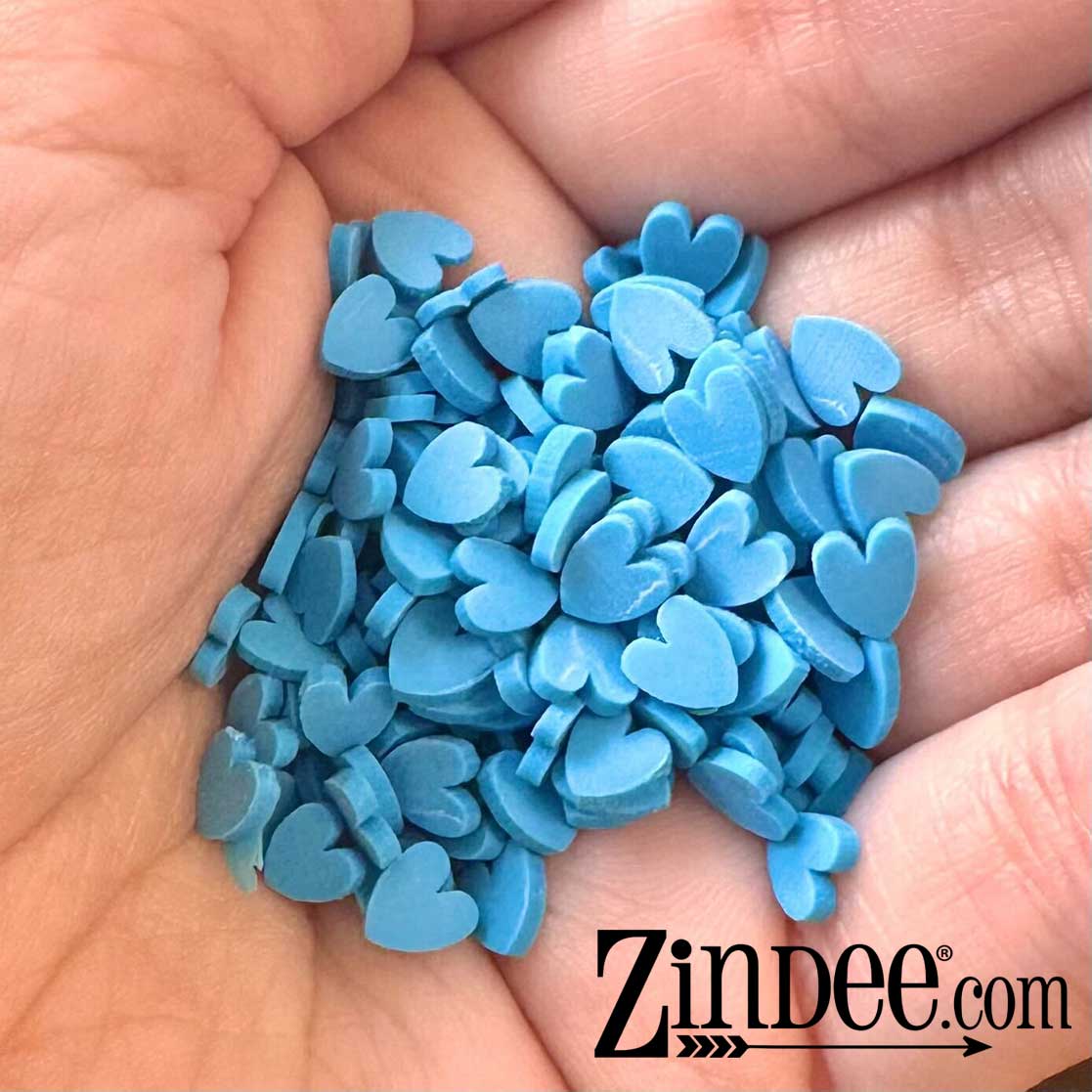 Alternative view of Blue Hearts Polymer Clay