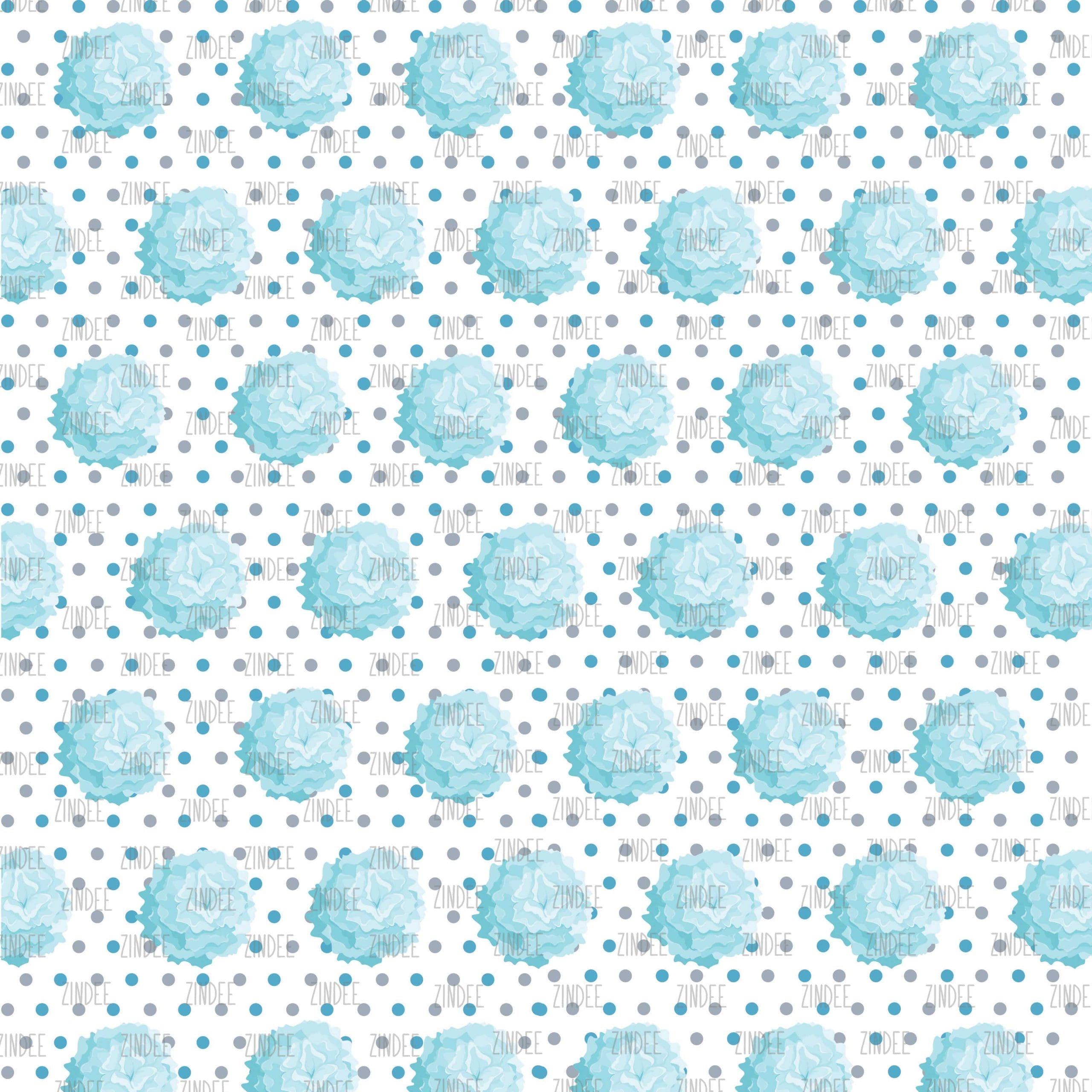 Blue Pom Dots (vinyl)