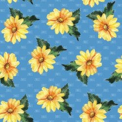 Blue Sunflowers seamless (digital paper)