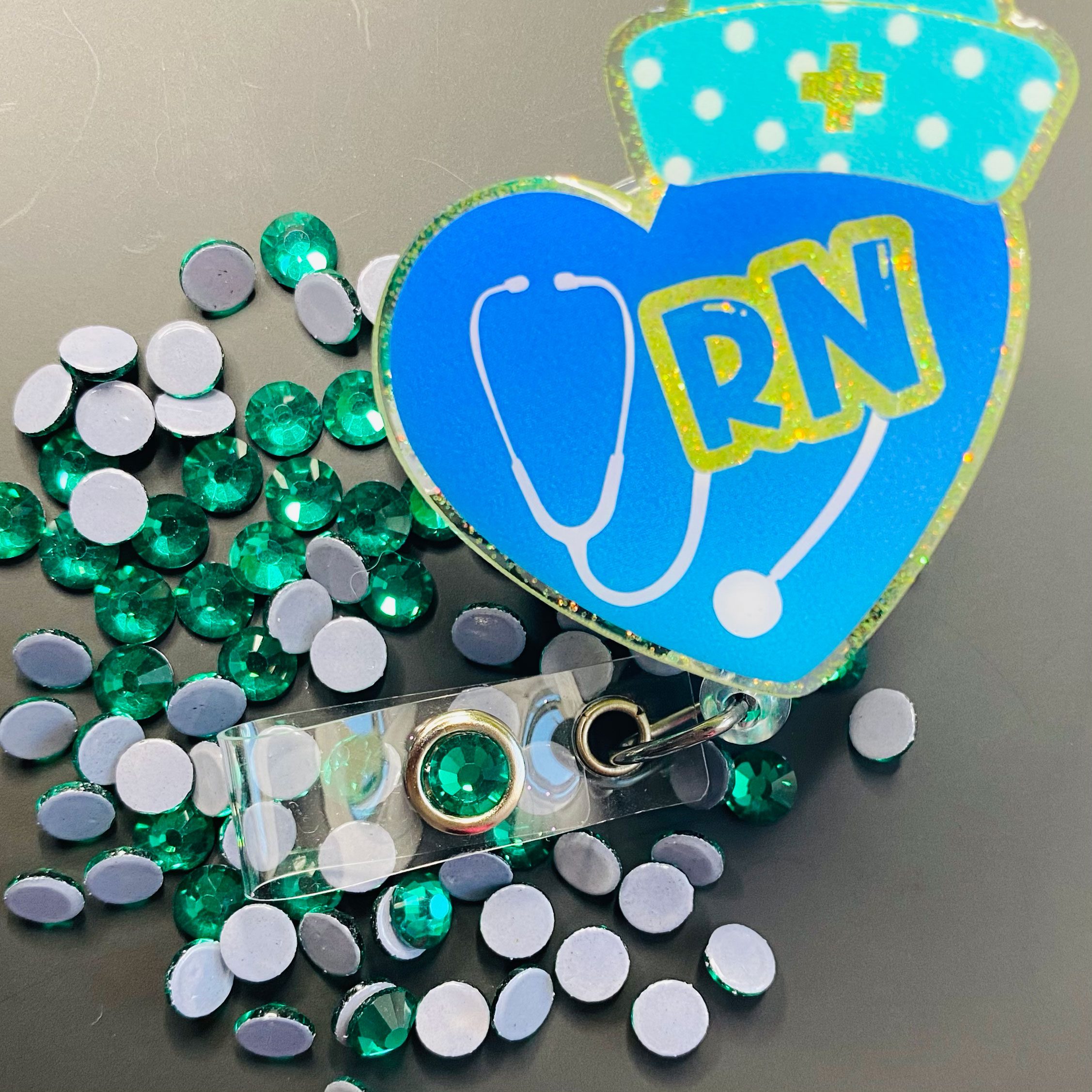 Alternative view of Blue Zircon Hotfix Rhinestone ss30 (machine cut) 100+ stones