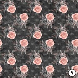 Blush and Charcoal Floral (vinyl) - Image 5