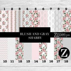 Blush and Gray Shabby (vinyl)