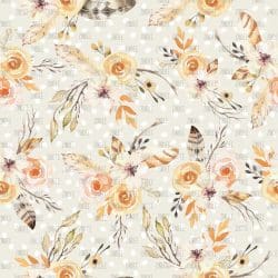 Boho Floral Bunches Cream seamless (digital paper)