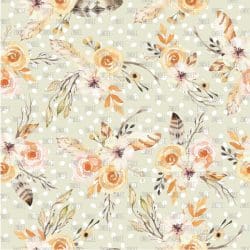 Boho Floral Bunches Sage seamless (vinyl)