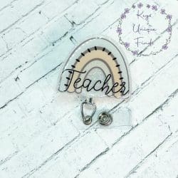 Boho Rainbow – Acrylic Badge Reel Blank (2") No Hole | Optional Sticker or UV DTF - Image 9