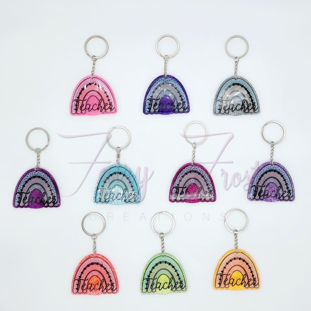 Boho Rainbow Acrylic Blank- Sticker- UV DTF (3 inch) - Image 3