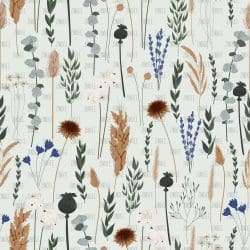 Boho Western Floral Green seamless (vinyl)