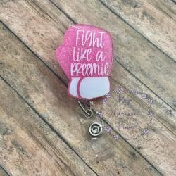 Boxing Glove – Acrylic Badge Reel Blank (2") No Hole | Optional Sticker or UV DTF - Image 4