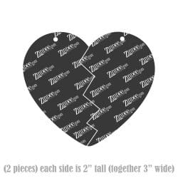 Alternative view of Broken Heart – Acrylic Keychain Blank (3") | Optional Sticker or UV DTF