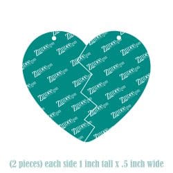 Broken Heart Charm 1 inch (10 pack)