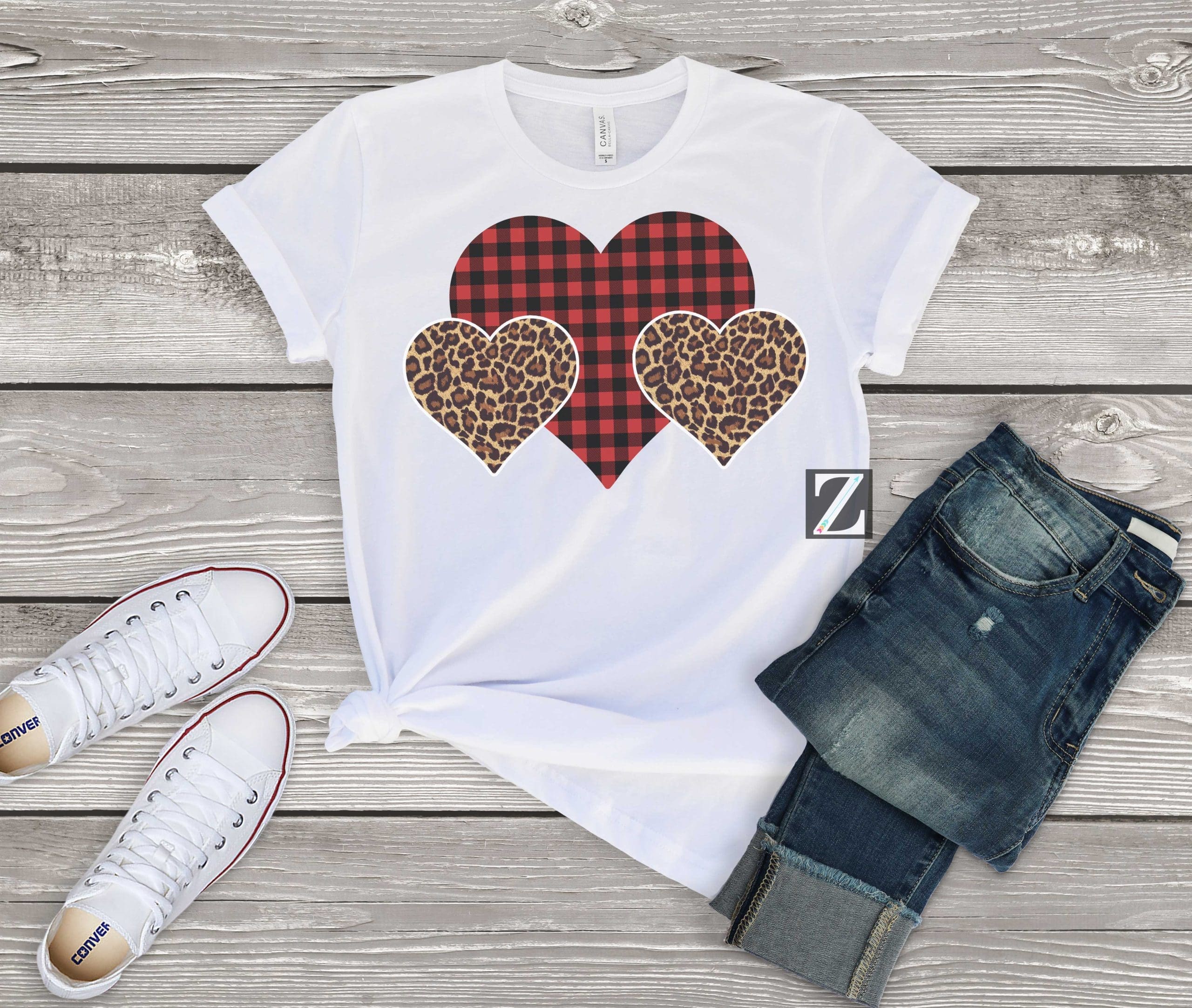 Buffalo Plaid Leopard Hearts (download) - Image 2