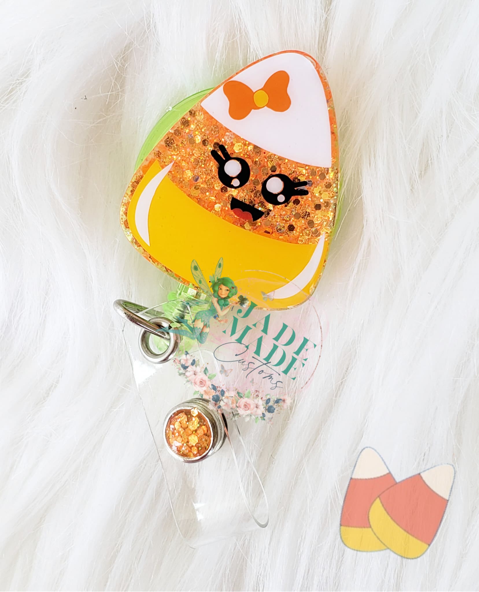 Candy Corn Acrylic Blank- Sticker- UV DTF (3 inch) - Image 3