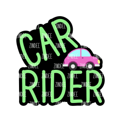 Car Rider – Acrylic Keychain Blank (3") | Optional Sticker or UV DTF