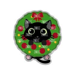 Cat Wreath – Acrylic Keychain Blank (2.5") | Optional Sticker or UV DTF