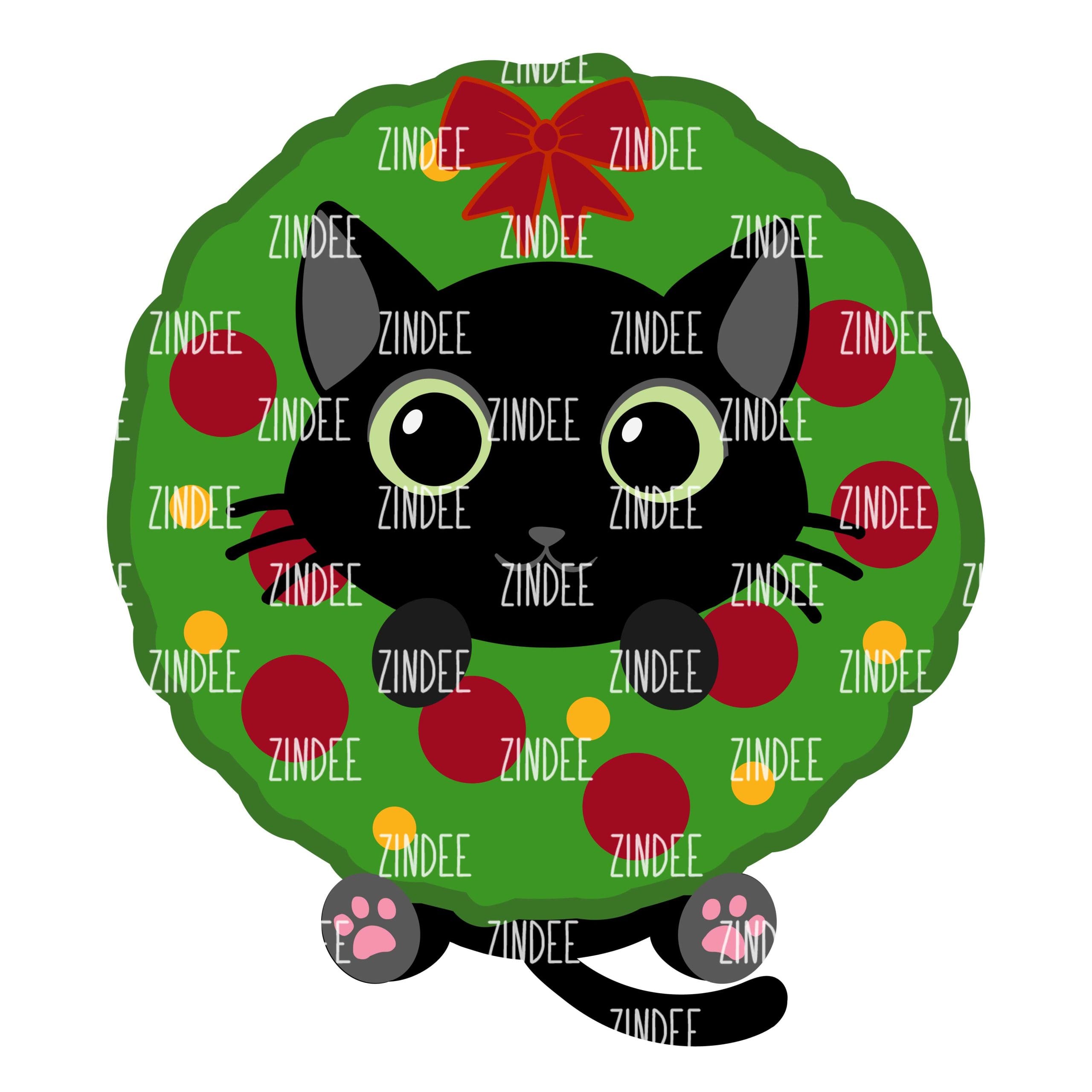 Cat Wreath Sublimation Transfer