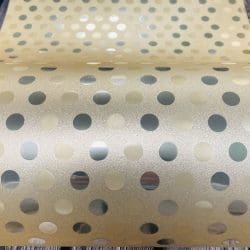 Champagne Polka Dot Textured Glitter Adhesive Vinyl