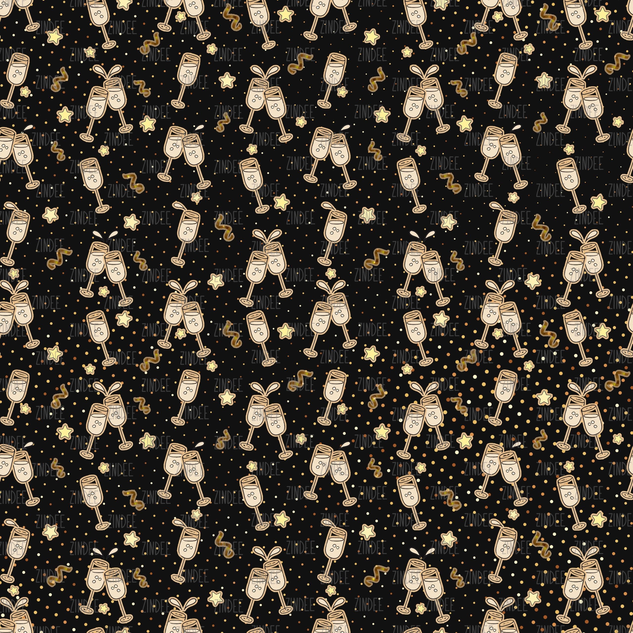 Champagne Toast Black seamless (vinyl)