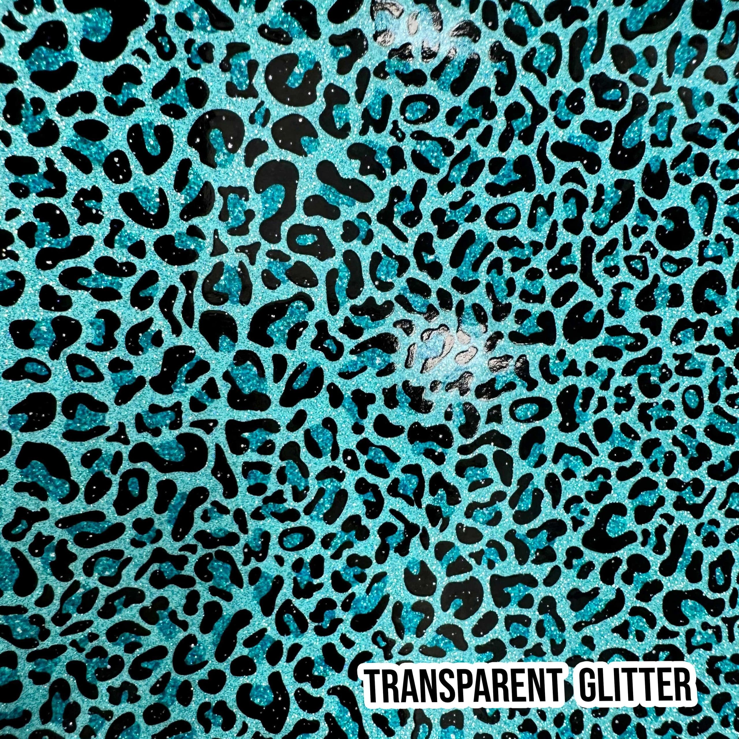 Alternative view of Cheetah Glam Teal seamless (vinyl)