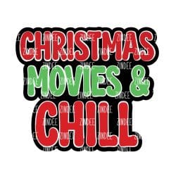Christmas Movies and Chill – Acrylic Badge Reel Blank (2") No Hole | Optional Sticker or UV DTF