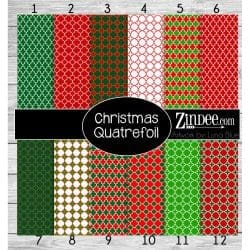 Christmas Quatrefoil (vinyl)