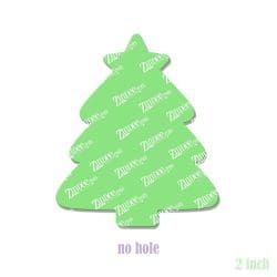 Alternative view of Christmas Tree – Acrylic Badge Reel Blank (2") No Hole | Optional Sticker or UV DTF