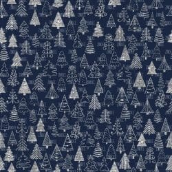 Christmas Trees Silver and Blue seamless (vinyl)