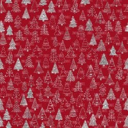 Christmas Trees Silver and Red seamless (vinyl)