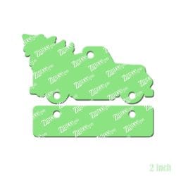 Alternative view of Christmas Truck with Bar – Acrylic Keychain Blank (2") | Optional Sticker or UV DTF