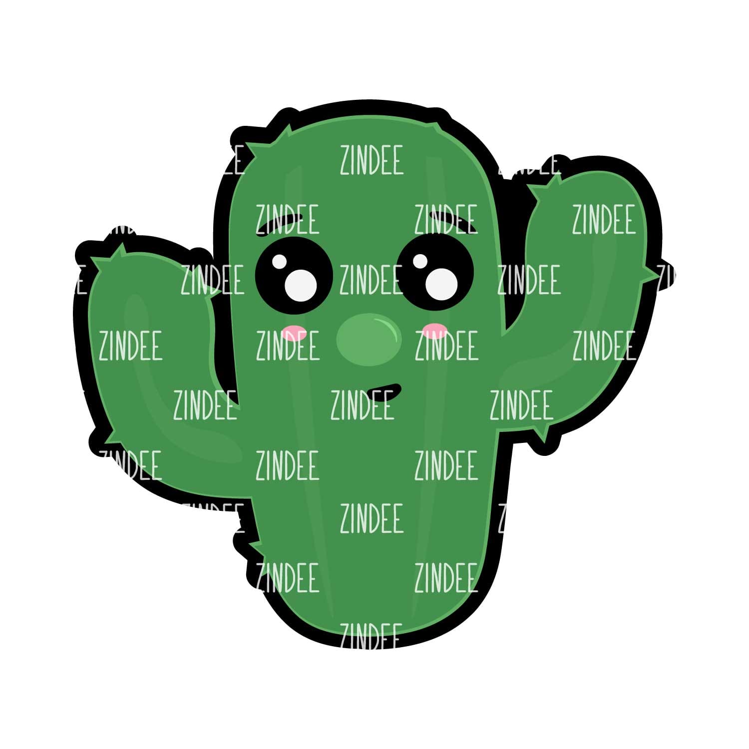 Chunky Cactus Acrylic Blank- Sticker- UV DTF (1.5 inch)