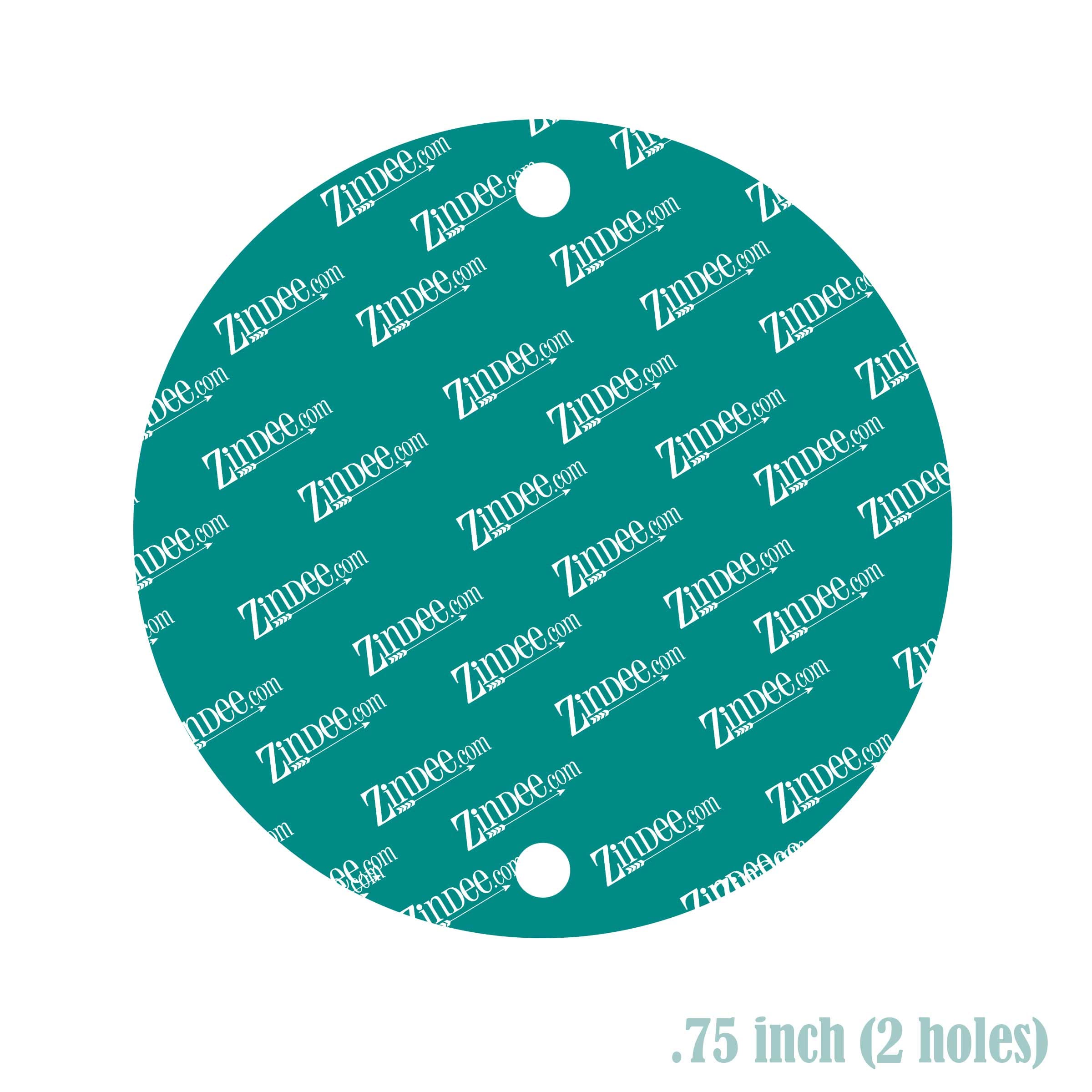 Circle acrylic blank (.75 inch) 2 holes 10 pack