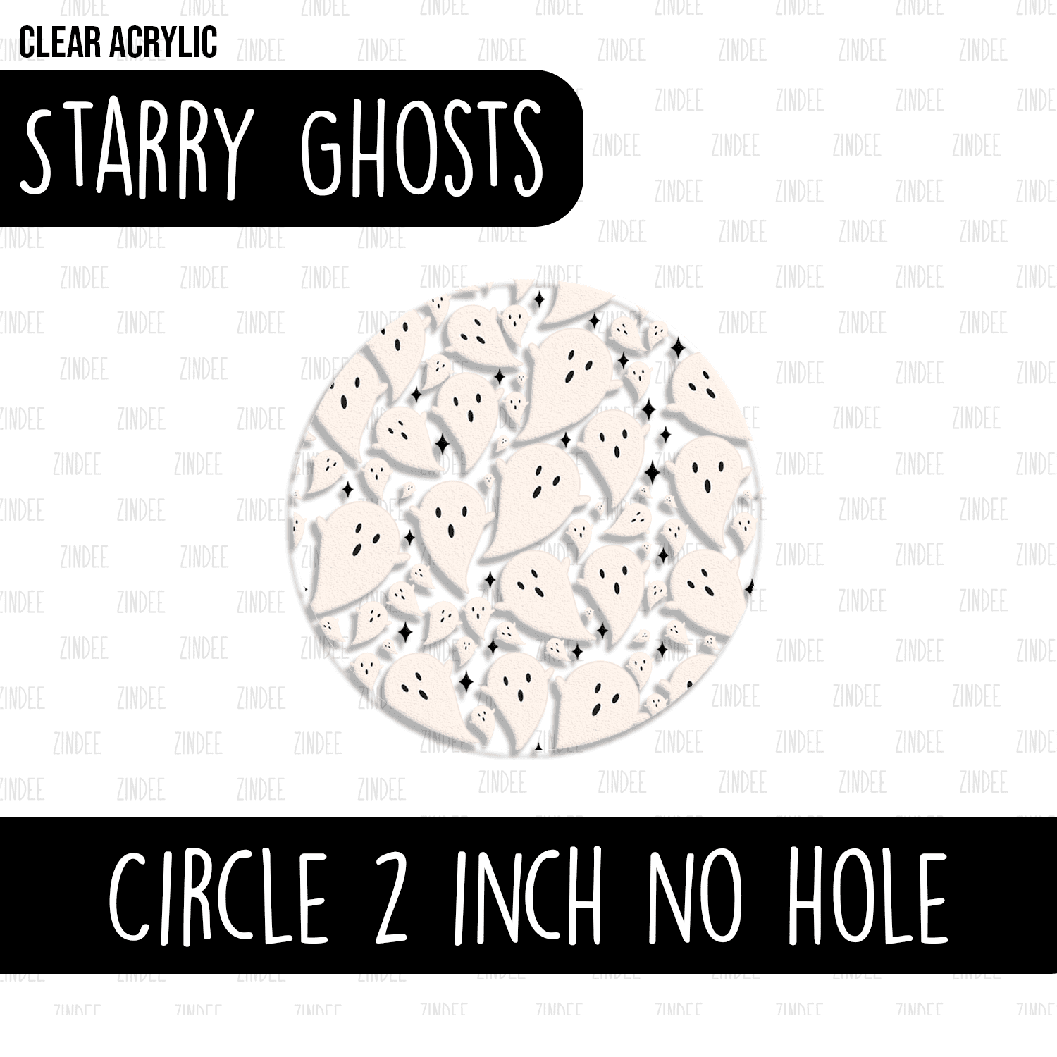 Circle (2 inch) NO HOLE (Starry Ghosts)
