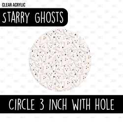 Circle (3 inch) WITH HOLE (Starry Ghosts)