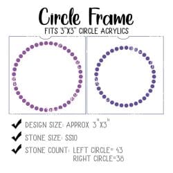 Circle Frame (3") Rhinestone Template Download