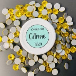 Citrine Hotfix Rhinestone ss30 (machine cut) 100+ stones